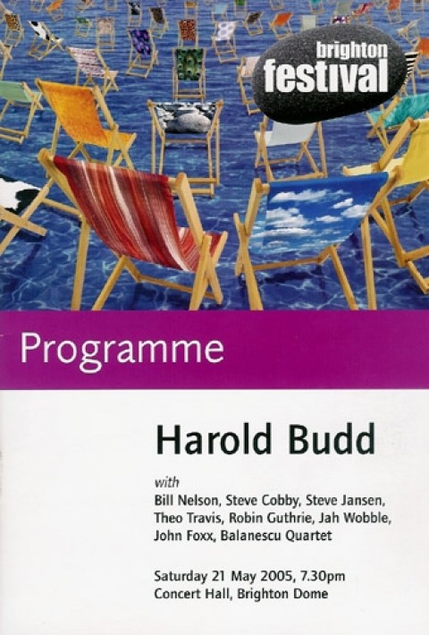 Programme Harold Budd, Brighton Festival