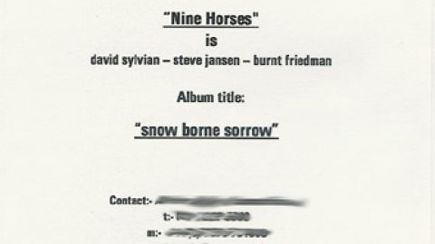 Nine Horses – Snow Borne Sorrow (advanced promo)