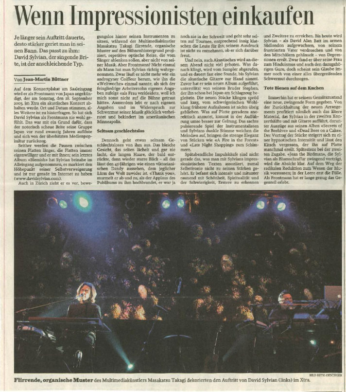 Tages-Anzeiger 30 september 2003
