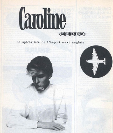 Caroline Belgian freemag RTT, january 1983 used to advertise a local record shop in Brussels
