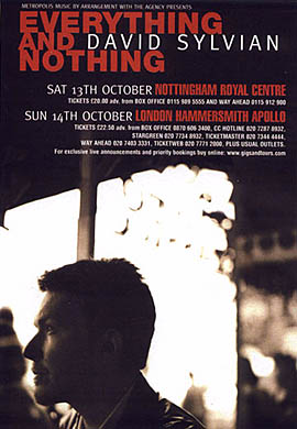 Everything And Nothing tour in Mojo April 2001