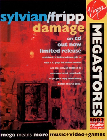 Ad for Damage in Q magazine November 1994