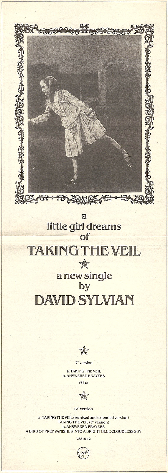 Ad in NME 2nd August 1986 for Taking The Veil