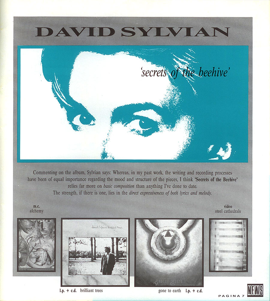 Dutch ad in Vinyl November 1987